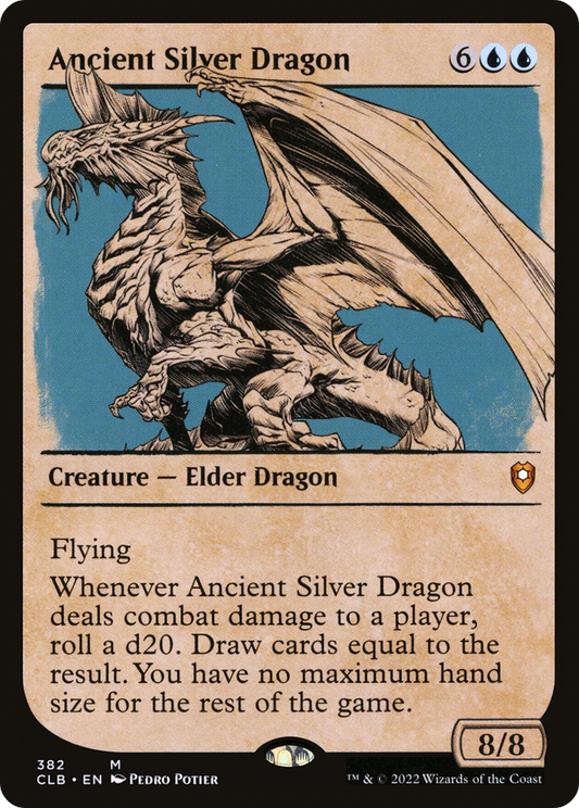 Ancient Silver Dragon (Showcase) (CLB-382) - Commander Legends: Battle for Baldur's Gate: (Showcase) Foil