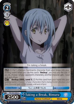 Taking a Break, Rimuru (TSK/S82-E082 U) - That Time I Got Reincarnated as a Slime Vol.2