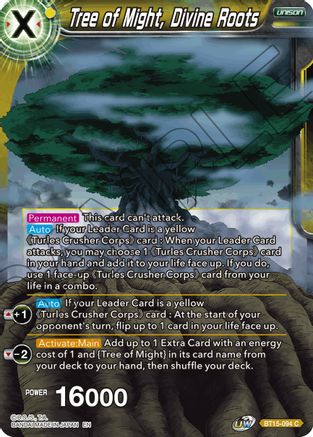 Tree of Might, Divine Roots (BT15-094) - Saiyan Showdown Foil