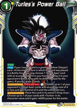 Turles's Power Ball (BT15-118) - Saiyan Showdown Foil