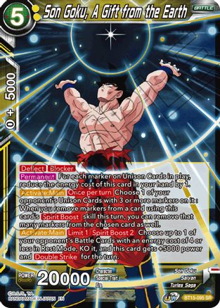 Son Goku, A Gift from the Earth (BT15-095) - Saiyan Showdown Foil