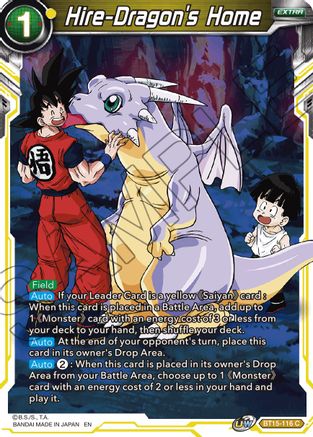 Hire-Dragon's Home (BT15-116) - Saiyan Showdown