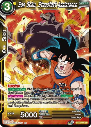 Son Goku, Steadfast Assistance (BT15-096) - Saiyan Showdown Foil