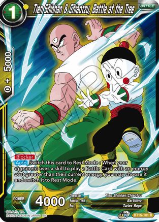 Tien Shinhan & Chiaotzu, Battle at the Tree (BT15-101) - Saiyan Showdown