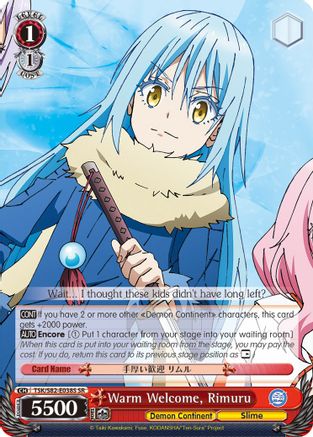Warm Welcome, Rimuru (SR) (TSK/S82-E038S SR) - That Time I Got Reincarnated as a Slime Vol.2