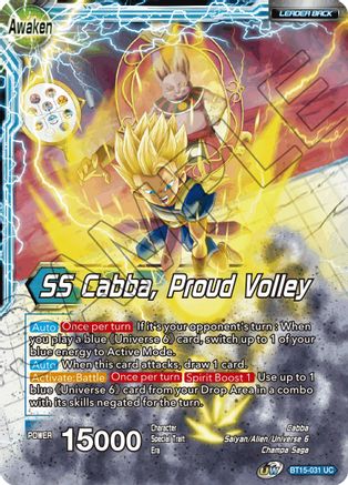 Cabba // SS Cabba, Proud Volley (BT15-031) - Saiyan Showdown Foil