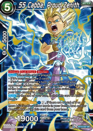 SS Cabba, Proud Zenith (BT15-037) - Saiyan Showdown Foil