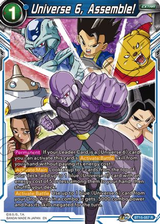 Universe 6, Assemble! (BT15-057) - Saiyan Showdown Foil