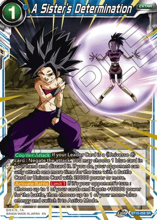 A Sister's Determination (BT15-058) - Saiyan Showdown Foil
