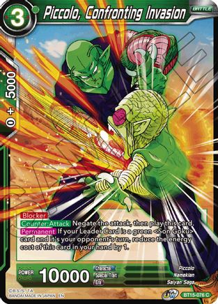 Piccolo, Confronting Invasion (BT15-076) - Saiyan Showdown
