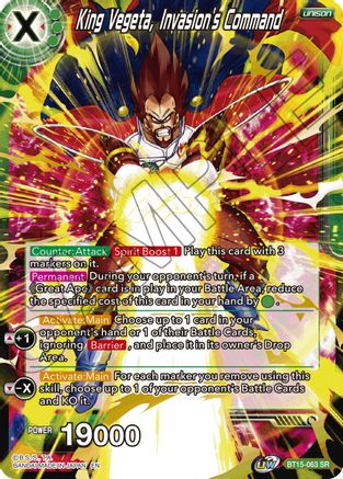King Vegeta, Invasion's Command (BT15-063) - Saiyan Showdown Foil
