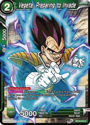 Vegeta, Preparing to Invade (BT15-074) - Saiyan Showdown Foil