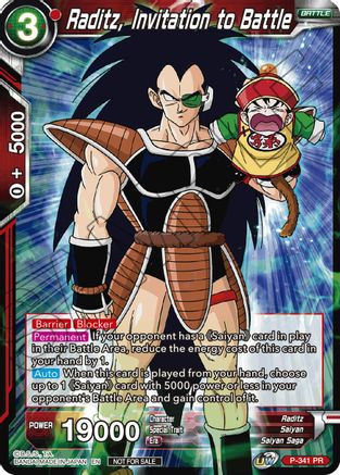 Raditz, Invitation to Battle (P-341) - Tournament Promotion Cards