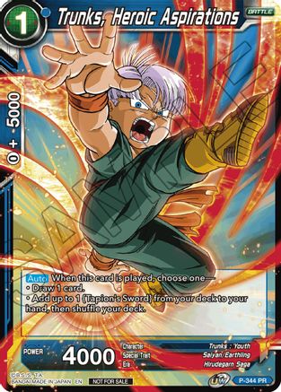 Trunks, Heroic Aspirations (P-344) - Tournament Promotion Cards