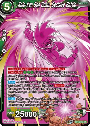 Kaio-Ken Son Goku, Decisive Battle (BT15-066) - Saiyan Showdown Foil