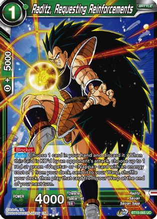 Raditz, Requesting Reinforcements (BT15-065) - Saiyan Showdown