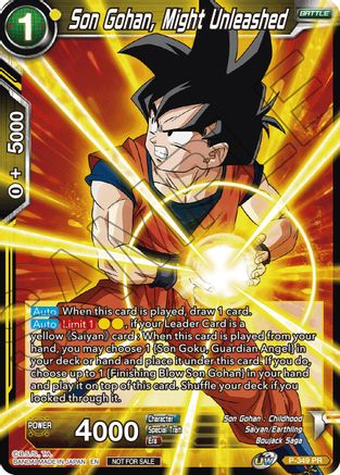 Son Gohan, Might Unleashed (P-349) - Tournament Promotion Cards