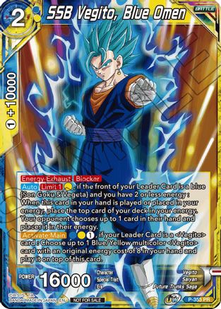 SSB Vegito, Blue Omen (P-353) - Tournament Promotion Cards