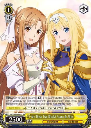 Are These Two Rivals? Asuna & Alice (SR) (SAO/S80-E009S SR) - Sword Art Online -Alicization- Vol.2