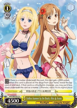 Endless Summer by the Beach, Alice & Asuna (SAO/S80-E015 U) - Sword Art Online -Alicization- Vol.2