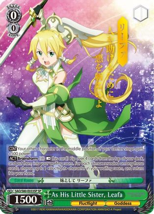 As His Little Sister, Leafa (SP) (SAO/S80-E033SP SP) - Sword Art Online -Alicization- Vol.2