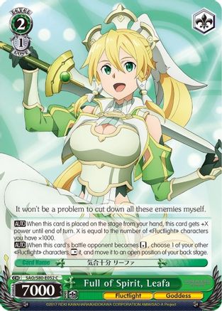 Full of Spirit, Leafa (SAO/S80-E052 C) - Sword Art Online -Alicization- Vol.2