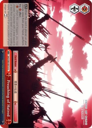 Preaching of Hatred (SAO/S80-E072 CC) - Sword Art Online -Alicization- Vol.2