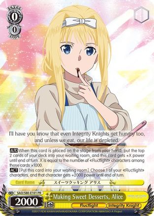 Making Sweet Desserts, Alice (SAO/S80-E101 PR) - Sword Art Online -Alicization- Vol.2
