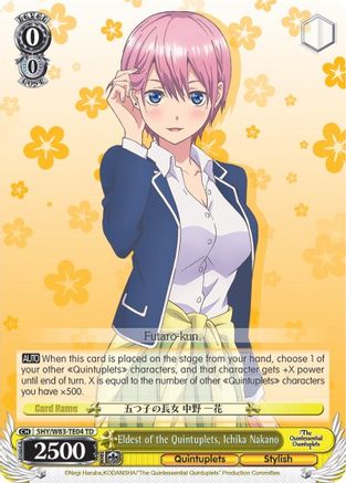 Eldest of the Quintuplets, Ichika Nakano (5HY/W83-TE04 TD) - The Quintessential Quintuplets