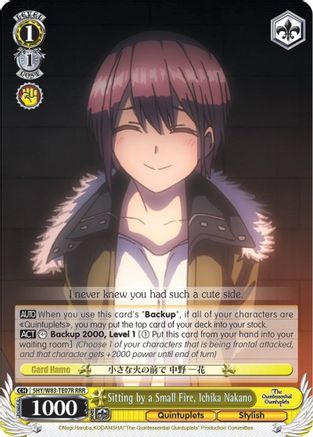 Sitting by a Small Fire, Ichika Nakano (RRR) (5HY/W83-TE07R RRR) - The Quintessential Quintuplets