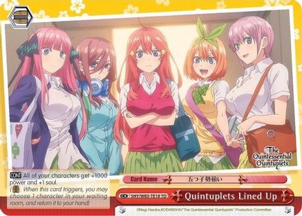 Quintuplets Lined Up (Red) (5HY/W83-TE18 TD) - The Quintessential Quintuplets