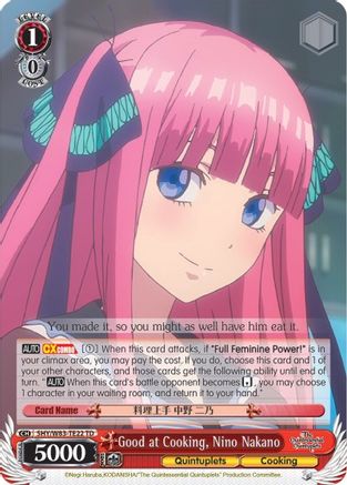 Good at Cooking, Nino Nakano (5HY/W83-TE22 TD) - The Quintessential Quintuplets