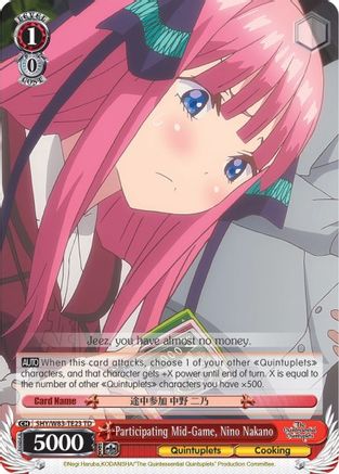 Participating Mid-Game, Nino Nakano (5HY/W83-TE23 TD) - The Quintessential Quintuplets