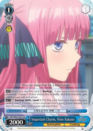 Important Charm, Nino Nakano (5HY/W83-TE31 TD) - The Quintessential Quintuplets