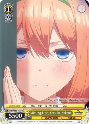 Missing Line, Yotsuba Nakano (5HY/W83-TE58 TD) - The Quintessential Quintuplets