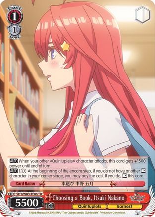Choosing a Book, Itsuki Nakano (5HY/W83-TE86 TD) - The Quintessential Quintuplets