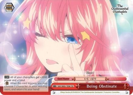 Being Obstinate (5HY/W83-TE90 TD) - The Quintessential Quintuplets