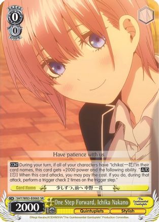 One Step Forward, Ichika Nakano (SR) (5HY/W83-E006S SR) - The Quintessential Quintuplets
