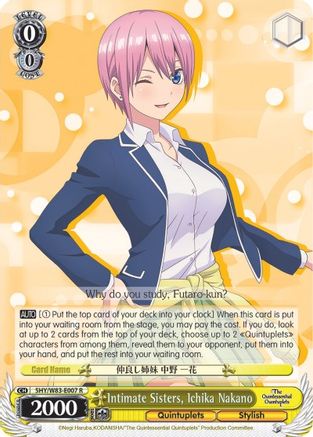 Intimate Sisters, Ichika Nakano (5HY/W83-E007 R) - The Quintessential Quintuplets