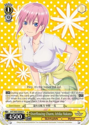 Overflowing Charm, Ichika Nakano (5HY/W83-E008 R) - The Quintessential Quintuplets