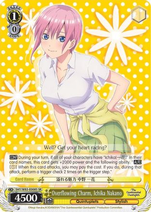Overflowing Charm, Ichika Nakano (SR) (5HY/W83-E008S SR) - The Quintessential Quintuplets