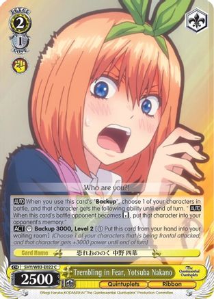 Trembling in Fear, Yotsuba Nakano (5HY/W83-E022 C) - The Quintessential Quintuplets