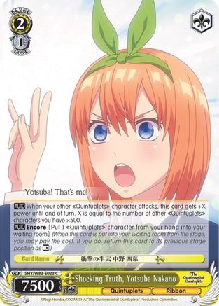 Shocking Truth, Yotsuba Nakano (5HY/W83-E023 C) - The Quintessential Quintuplets