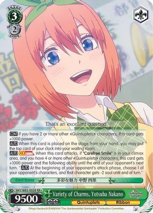 Variety of Charms, Yotsuba Nakano (5HY/W83-E028 RR+) - The Quintessential Quintuplets