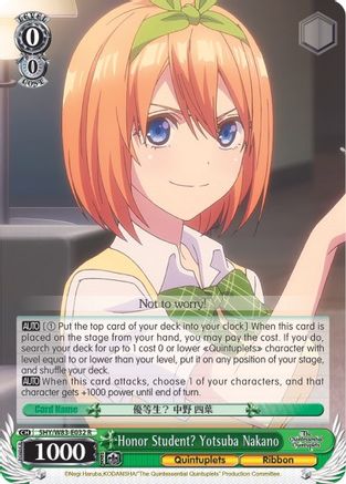 Honor Student? Yotsuba Nakano (5HY/W83-E032 R) - The Quintessential Quintuplets