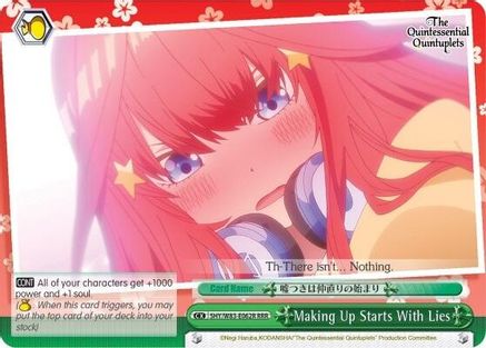 Making Up Starts With Lies (RRR) (5HY/W83-E062R RRR) - The Quintessential Quintuplets