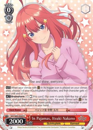 In Pajamas, Itsuki Nakano (5HY/W83-E069 R) - The Quintessential Quintuplets