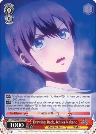 Drawing Back, Ichika Nakano (5HY/W83-E077 U) - The Quintessential Quintuplets