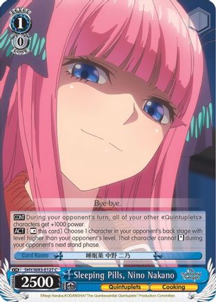 Sleeping Pills, Nino Nakano (5HY/W83-E127 C) - The Quintessential Quintuplets
