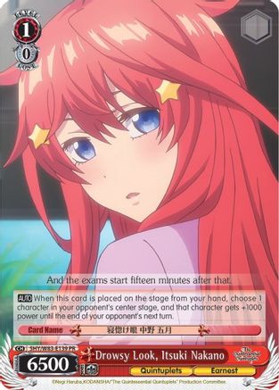Drowsy Look, Itsuki Nakano (5HY/W83-E139 PR) - The Quintessential Quintuplets